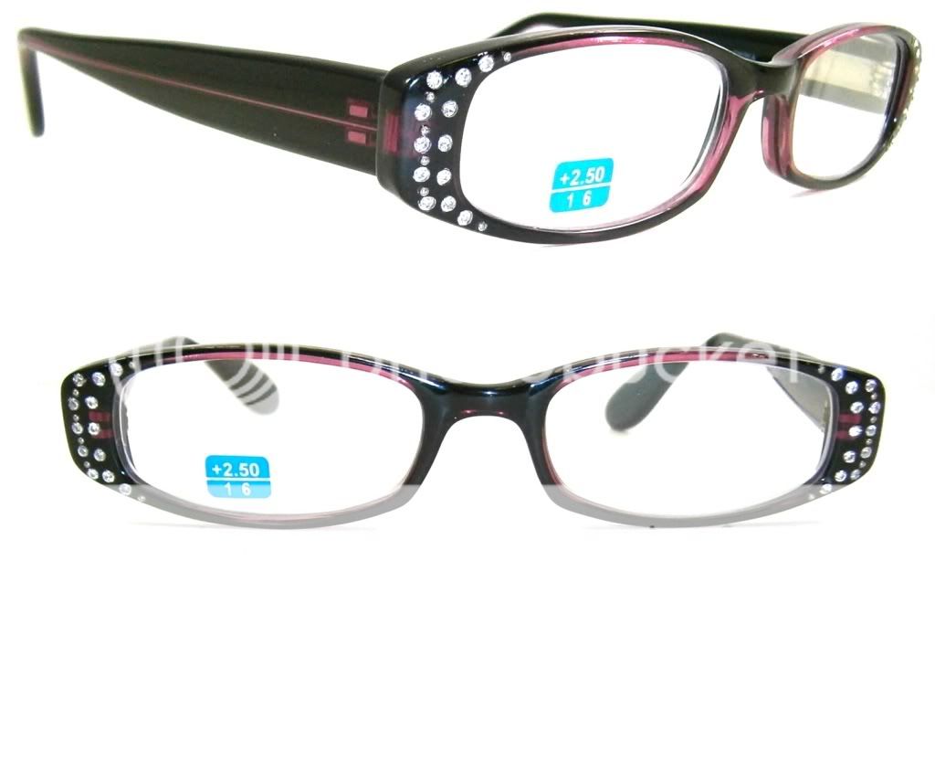 Crystal Case Two Row Crystal Rhinestone Reading Glasses PURPLE +2.50 at Sears.com