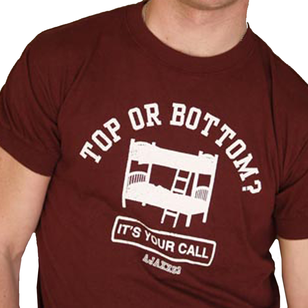 ajaxx63 Mens Top or Bottom Bunk Graphic Athletic T-Shirt ajaxx63 Mens Top or Bottom Bunk Graphic Athletic T-Shirt