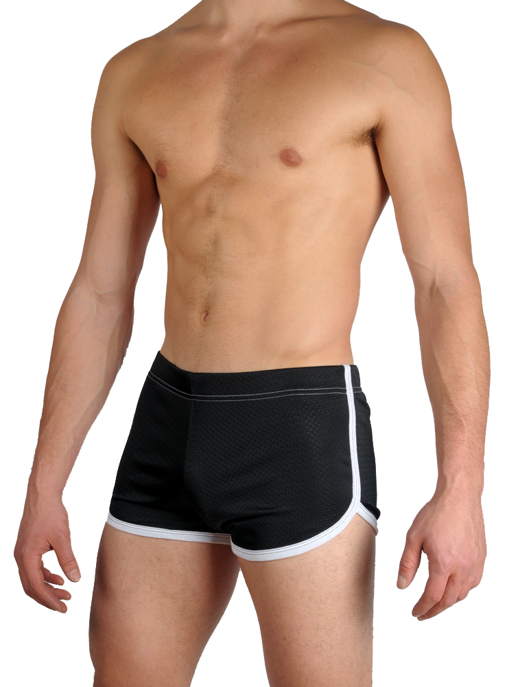 Gary Majdell Sport New Men's Mesh Workout Short With Leg Piping Detail Gary Majdell Sport New Men's Mesh Workout Short With Leg Piping Detail