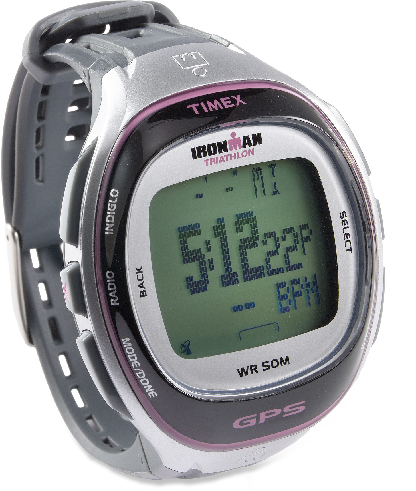 Timex Women's Ironman Run Trainer Watch Silver/Pink w/ GPS at Sears.com