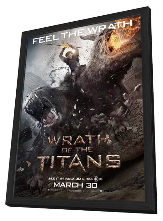 Pop Culture Graphics Wrath of the Titans Poster Movie E - in a Deluxe Black Wood Frame 11 x 17 Inches - 28cm x 44cm Sam Worthington Liam Neeson at Sears.com