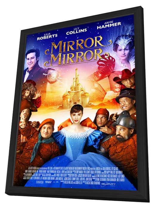 Pop Culture Graphics Mirror Mirror Poster Movie D - in a Deluxe Black Wood Frame 11 x 17 Inches - 28cm x 44cm Julia Roberts Lily Collins at Sears.com