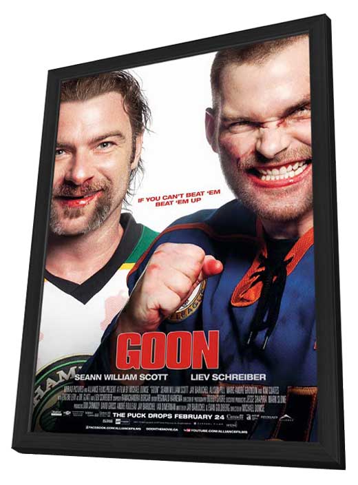 Pop Culture Graphics Goon Poster Movie F - in a Deluxe Black Wood Frame 11 x 17 Inches - 28cm x 44cm Jay Baruchel Alison Pill Liev Schreiber at Sears.com