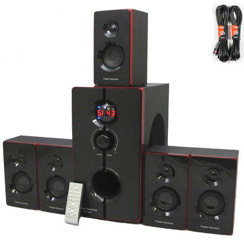 Theater Solutions 5.1 Home Theater 800 Watt Speaker System with Built in Bluetooth and 2 Extension Cables TS516BT-2 at Sears.com