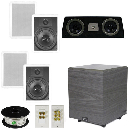 Theater Solutions 5.1 Home Theater 8" In Wall Speakers, Center, 8" Powered Sub and More TS80WC51SET2 at Sears.com