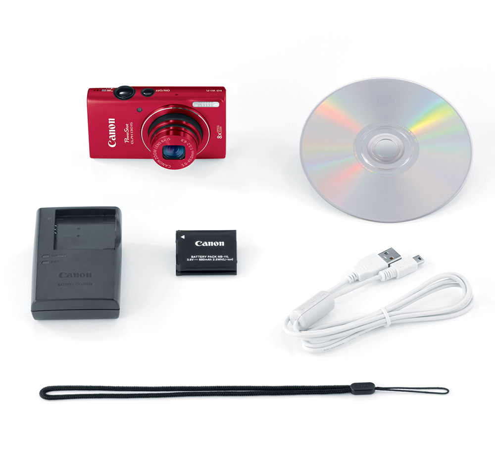 Canon PowerShot ELPH 130 IS Red 16-megapixel Digital Camera ...