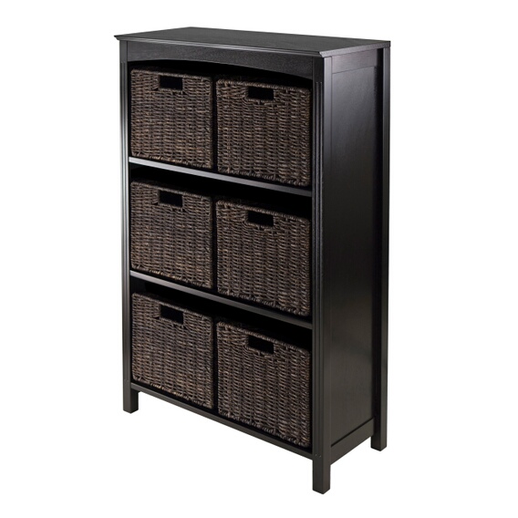 Winsome Dark Espresso 7pc Storage 4-Tier Shelf with 6 Small Baskets at Sears.com