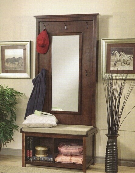 Coaster Dark walnut finish wood hall tree boot bench with storage at Sears.com