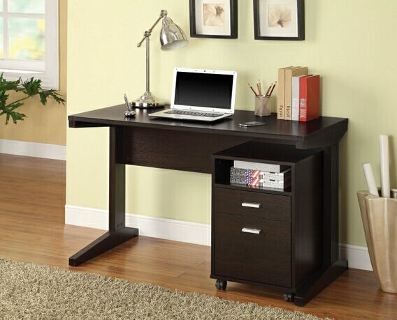Coaster 2 pc espresso finish wood computer desk and file cabinet with casters at Sears.com