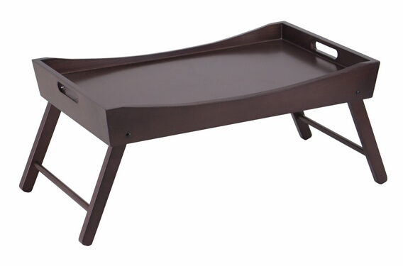 Winsome Dark Espresso Benito Bed Tray with Curved Top, Foldable Legs at Sears.com