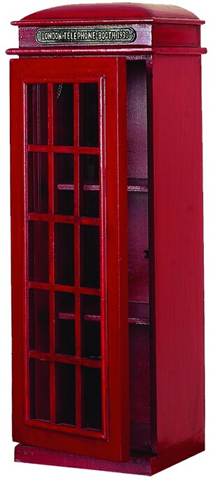 Benzara London Telephone Red Booth CD/ DVD Holder Cabinet 30"H at Sears.com