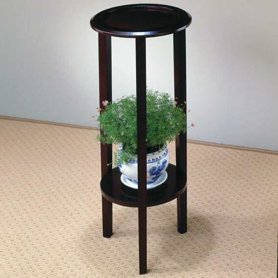 Coaster Espresso finish wood round plant stand at Sears.com