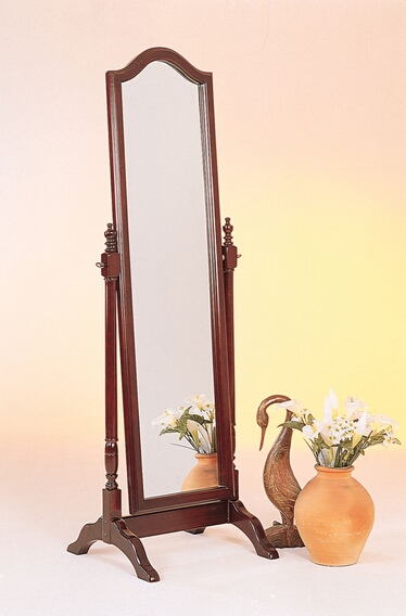 Coaster Cherry finish wood arched top turned post free standing cheval bedroom dressing mirror at Sears.com
