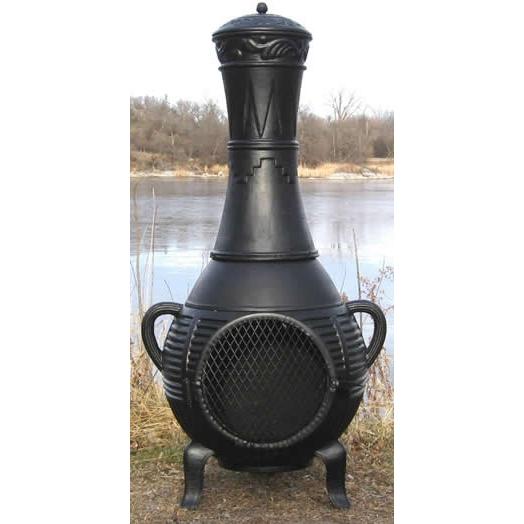 The Blue Rooster Pine Style Cast Aluminum Chiminea - Charcoal at Sears.com