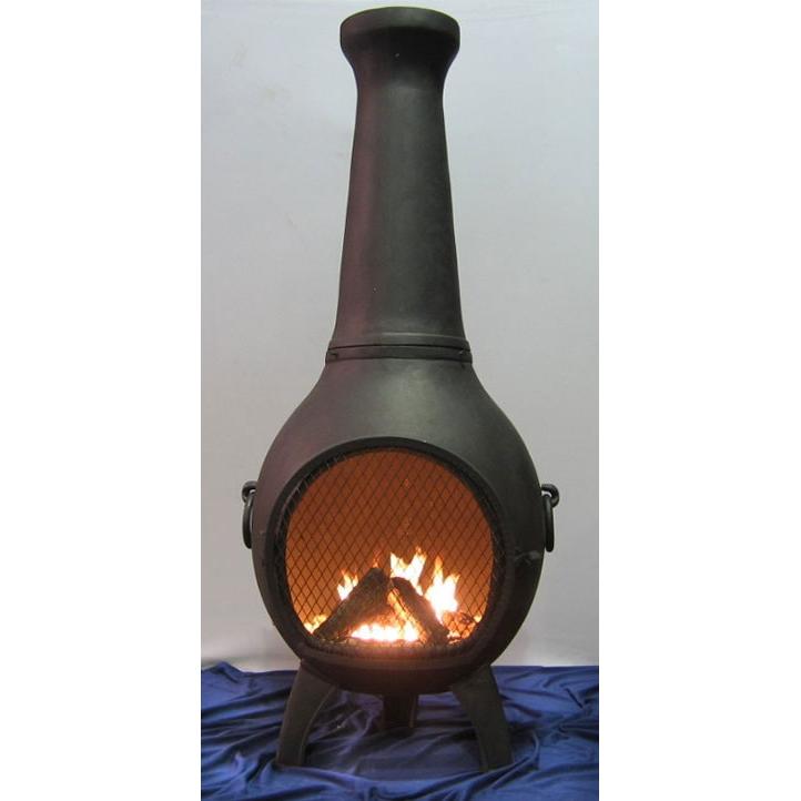 The Blue Rooster Prairie Style Cast Aluminum Chiminea With Propane Gas Conversion Kit - Charcoal at Sears.com
