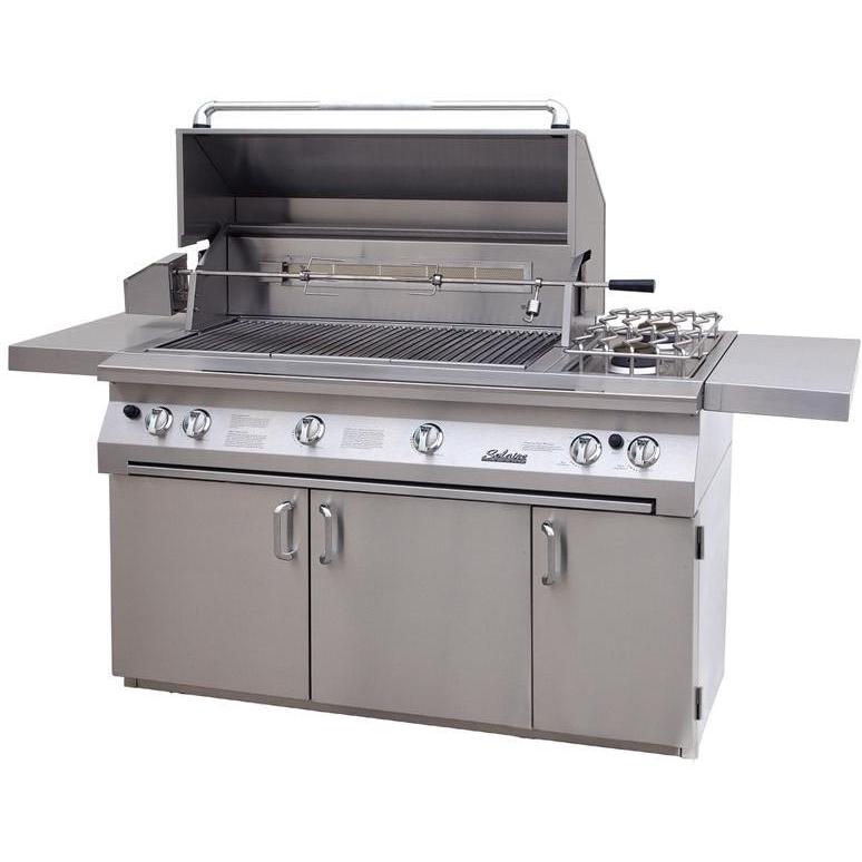 Solaire Gas Grills 56 Inch Infravection Propane Gas Grill On Cart With Two Infrared Burners, Rotisserie, And Double Side Burner at Sears.com