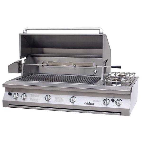 Solaire Gas Grills 56 Inch Built-in Infravection Propane Gas Grill With Two Infrared Burners, Rotisserie, And Double Side Burner at Sears.com