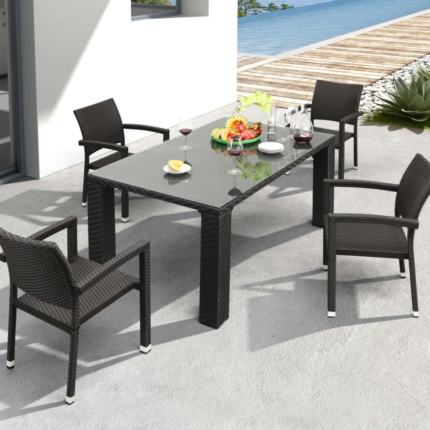 Zuo Modern Boracay Patio Dining Set With Glass Top Table - Seats 4 at Sears.com