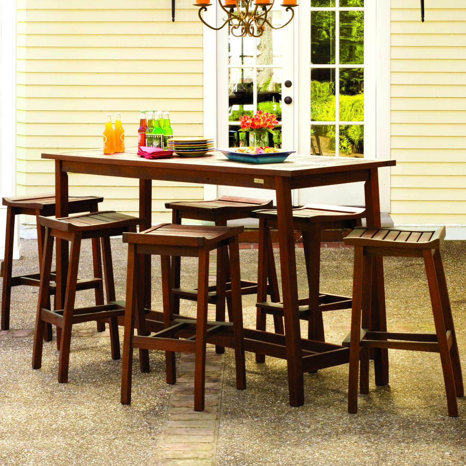 Oxford Garden Dartmoor 6-person Wood Patio Bar Set - Brown Umber at Sears.com