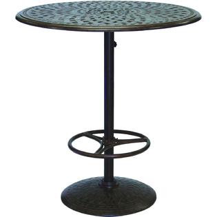 Darlee Series 60 Cast Aluminum Pedestal Patio Bar Table - Mocha Darlee Series 60 Cast Aluminum Pedestal Patio Bar Table - Mocha