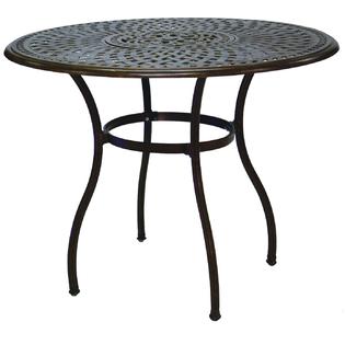 Darlee Series 60 Cast Aluminum Counter Height Patio Bar Table With Ice Bucket - Mocha Darlee Series 60 Cast Aluminum Counter Height Patio Bar Table With Ice Bucket - Mocha