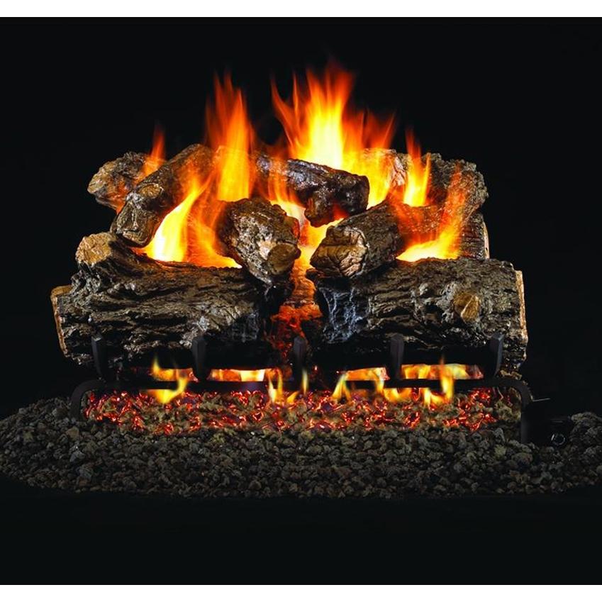 Peterson Real Fyre 24-inch Burnt Rustic Oak Outdoor Log Set With Vented Stainless G45 Burner at Sears.com