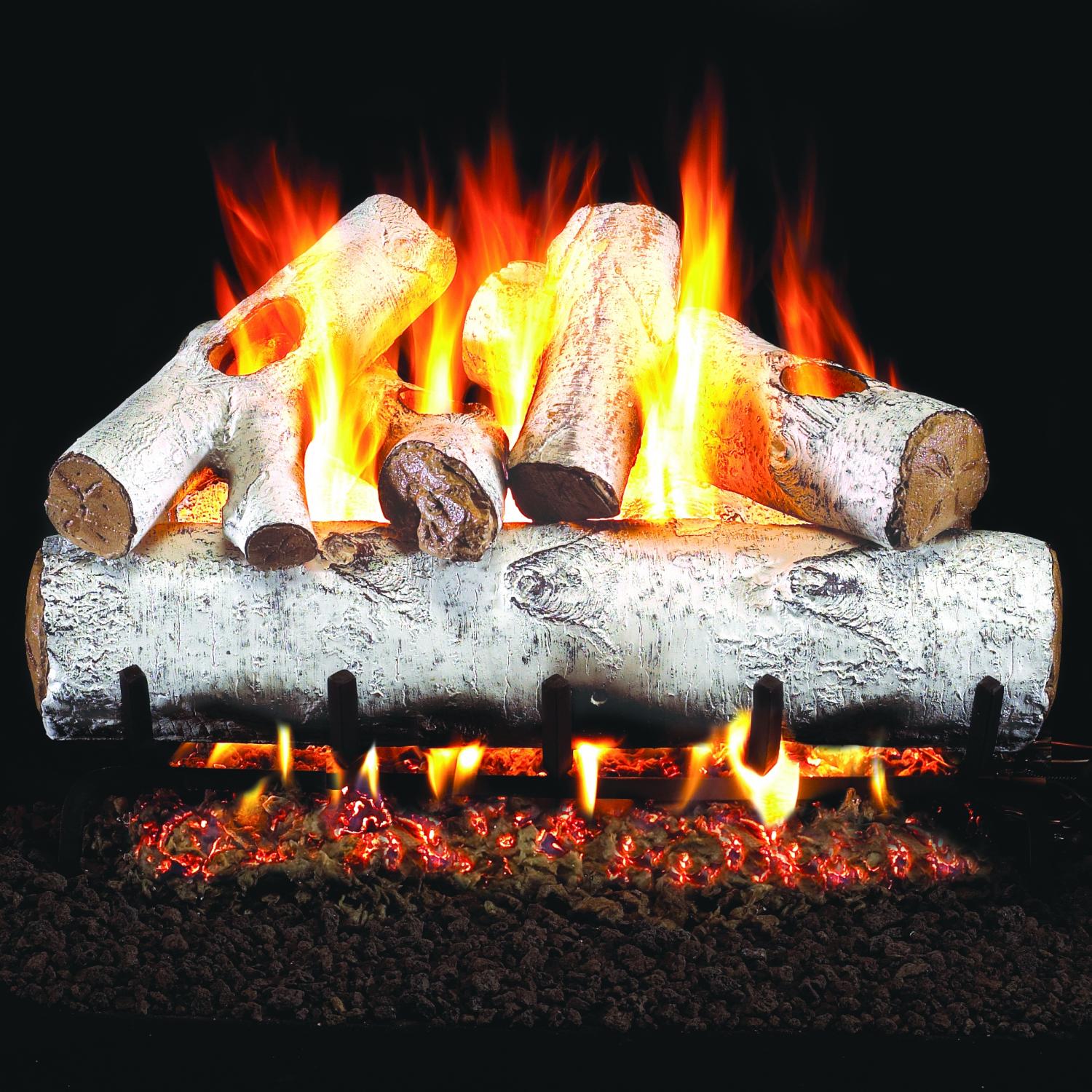 Peterson Real Fyre 18-inch White Birch Outdoor Log Set With Vented Stainless G45 Burner at Sears.com