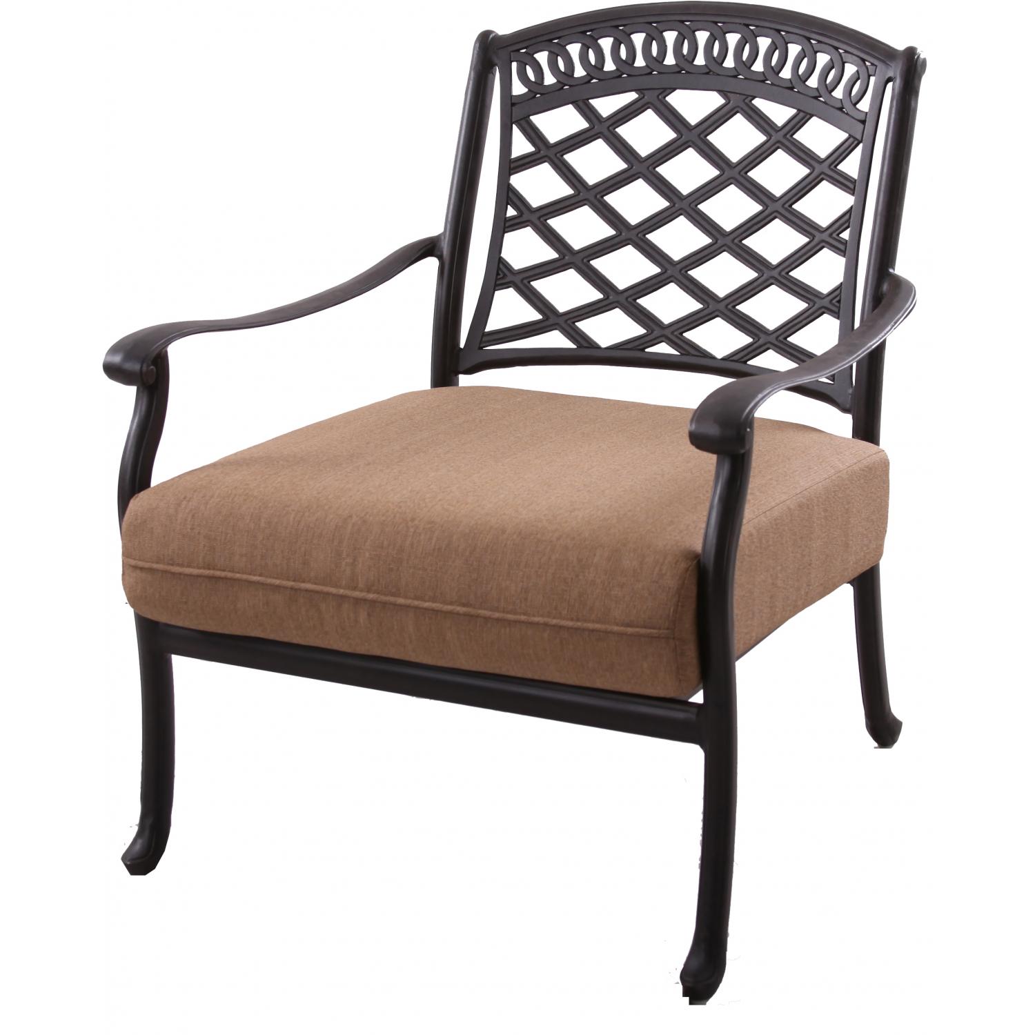 Darlee Sedona Cast Aluminum Deep Seating Patio Lounge Chair - Antique Bronze
