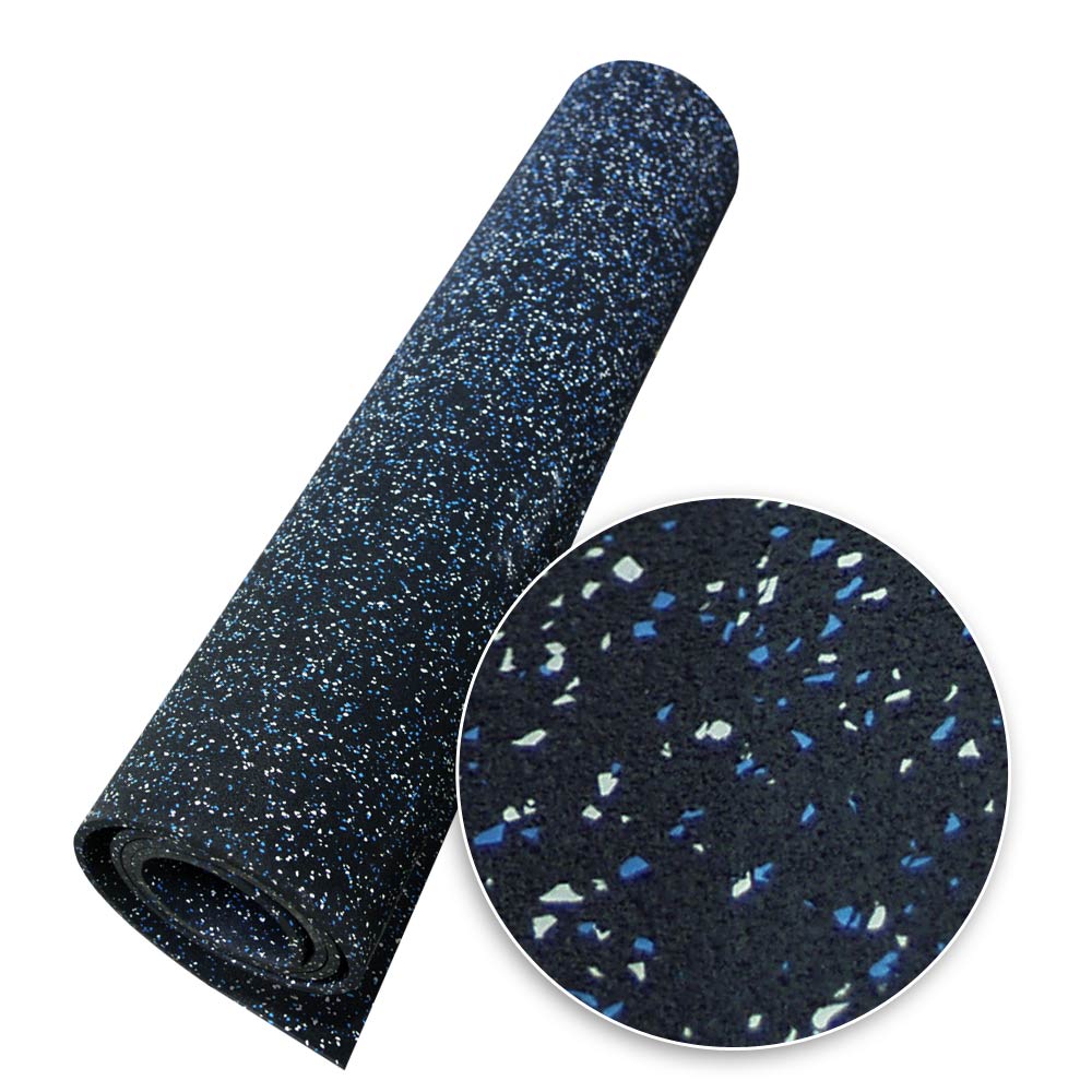 Rubber-Cal Elephant Bark Rubber Flooring - 5 MM x 4 FT x 12 FT Rubber Rolls - Blue Steel at Sears.com