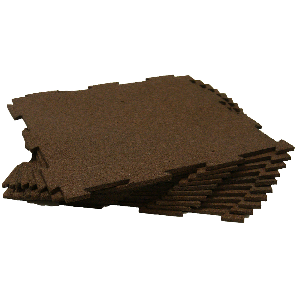 Rubber-Cal Puzzle-Lock Interlocking Garage Flooring - 3/8x20x20inch, 20 Pack, 55 Sqr/Ft- Brown Mats at Sears.com