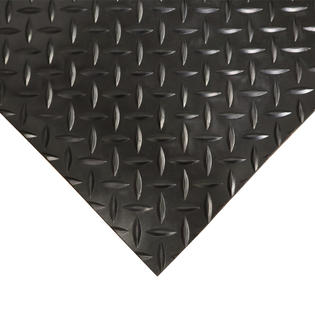 Rubber-Cal Diamond Plate Rubber Flooring Rolls, 3mm x 4ft x 9ft Rolls Rubber-Cal Diamond Plate Rubber Flooring Rolls, 3mm x 4ft x 9ft Rolls