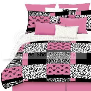 Bed in a Bag Pink/Black/White Girls Skulls Bed-In-A-Bag Micro-Fiber 6PC Comforter Set Twin Size at Sears.com