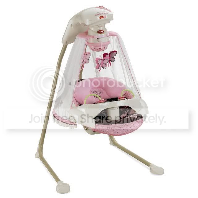 Fisher-Price Papasan Cradle Swing Mocha Butterfly