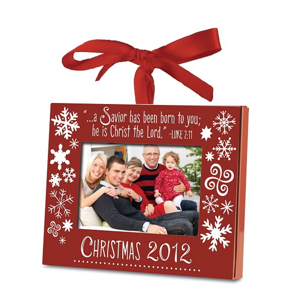 LCP Gifts Christmas 2012 Snowflake Red Metal Photo Ornament Luke 2:11 12451 at Sears.com