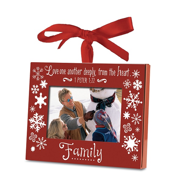 LCP Gifts Family Snowflake Red Metal Photo Ornament 1 Peter 1:22 12452 at Sears.com
