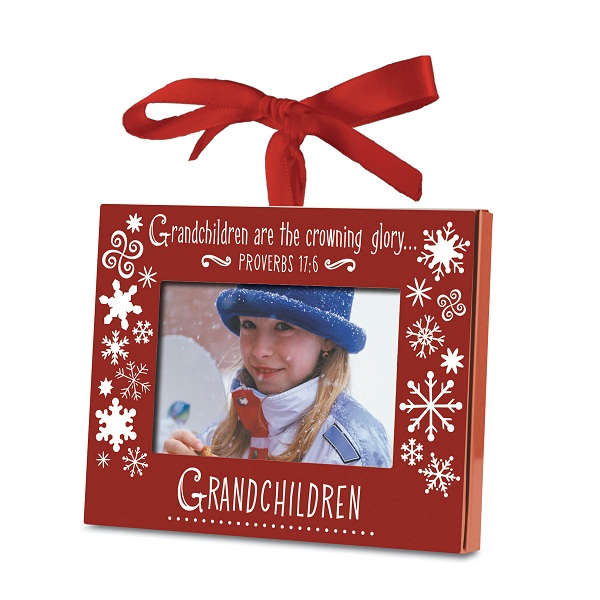 LCP Gifts Grandchildren Snowflake Red Metal Photo Ornament Proverbs 17:6 12453 at Sears.com