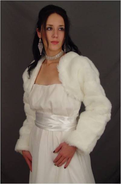Fauxbulous Wholesale Suevas Mink Long Sleeve Faux Fur Bolero Jacket Ivory Size: Adult 2-6 at Sears.com