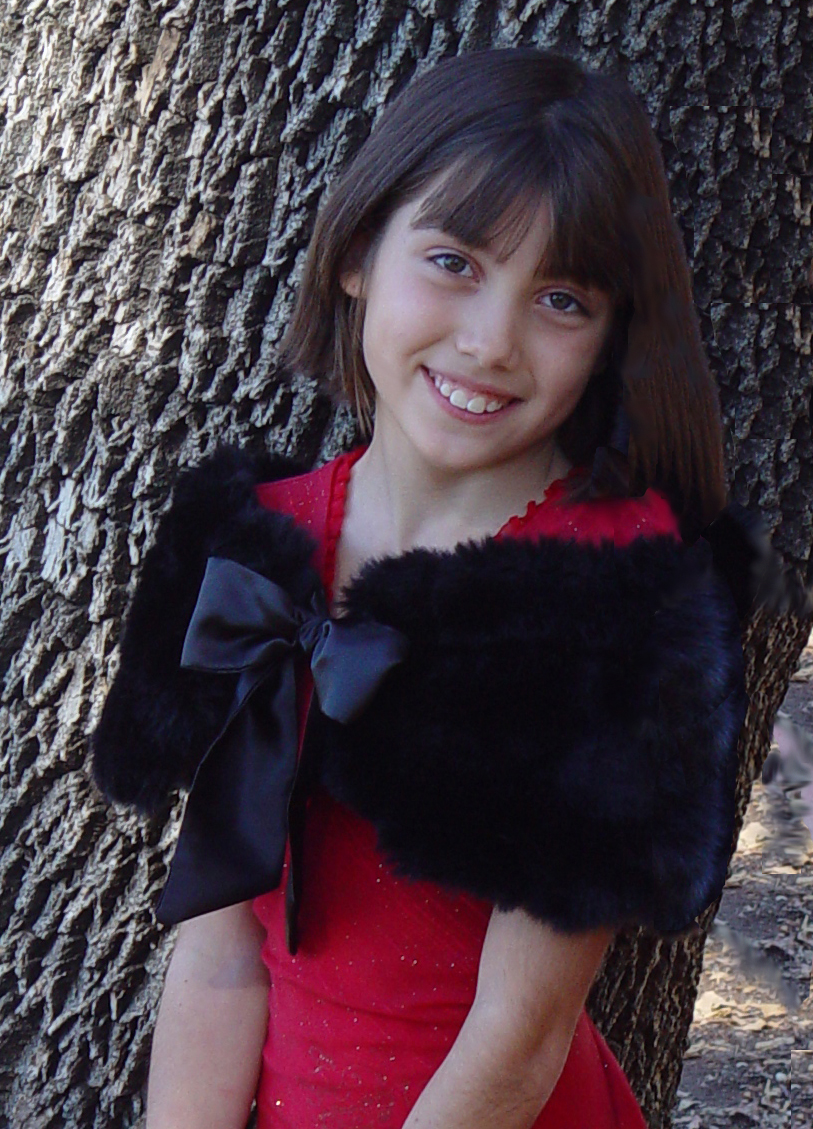 Fauxbulous Wholesale Suevas Mink Faux Fur Capelet with Satin Bow Black Size: Child Medium at Sears.com