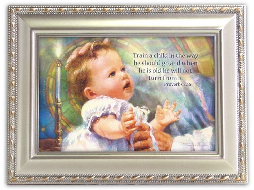 Cottage Garden Music Jewelry Box Baby Christening Baptism Plays Ave Maria MBCSMB1826sSAV at Sears.com
