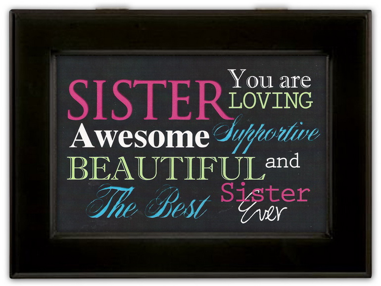Cottage Garden Sister You Are Awesome Classic Black Music Jewelry Box Plays You Light Up My Life at Sears.com