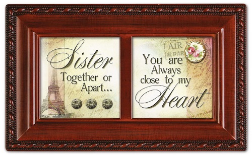 Cottage Garden Small Woodgrain Music Jewelry Box Sister Paris Eiffel Tower Plays Friend In Jesus at Sears.com