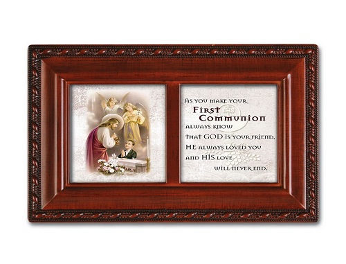 Cottage Garden Wood Grain First Communion Jewelry Music Box Plays Jesus Loves Me at Sears.com