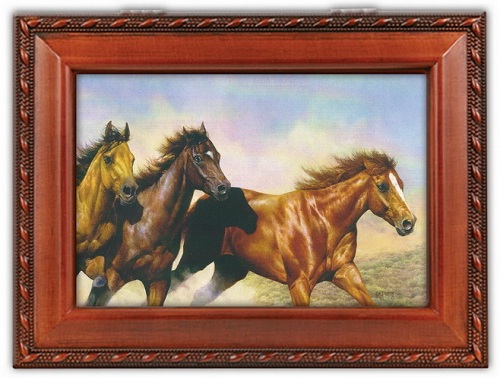 Cottage Garden Jewelry Music Box With Horses Insert Plays Irish Eyes Are Smiling at Sears.com