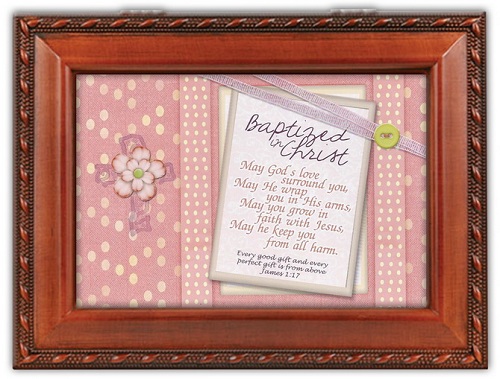 Cottage Garden Music Box With Girl Pink Baptized In Christ Insert Plays Irish Eyes Are Smiling at Sears.com