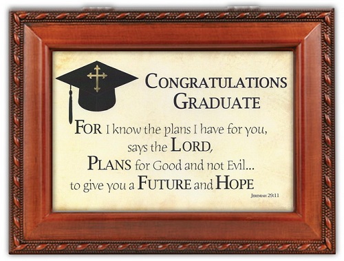 Cottage Garden Music Box With Congratulations Graduate Insert Plays Brahms Lullaby at Sears.com