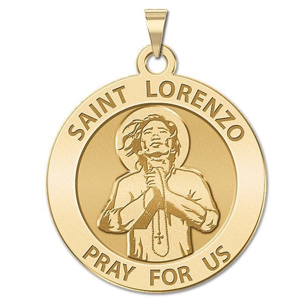 Saint Lorenzo Ruiz Medal, Sterling Silver, 2/3 in, size of dime