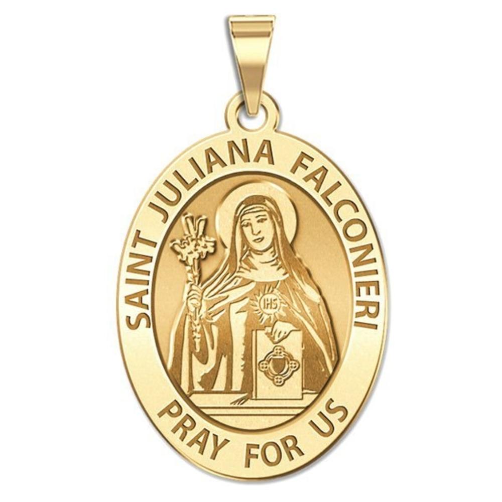 Saint Juliana Falconieri Medal, Sterling Silver, 3/4 x 1 in, height of quarter
