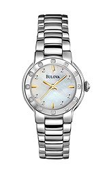 UPC 042429002050 product image for Bulova Diamond Three Hand Stainless Steel Women's watch #96R173 | upcitemdb.com