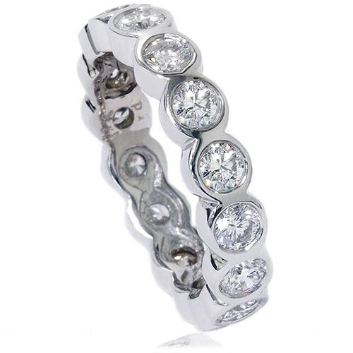 Pompeii3 2.00CT Round Diamond Bezel Burnish Style Eternity Ring Wedding Band Anniversary at Sears.com