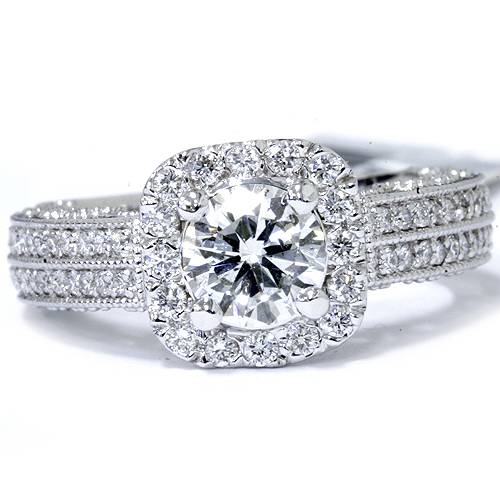pompeii3 1 12ct round diamond engagement vintage cushion halo ring 14k white gold - Sears Wedding Rings pompeii3 1 12ct round diamond engagement vintage cushion halo ring 14k white gold - Sears Wedding Rings